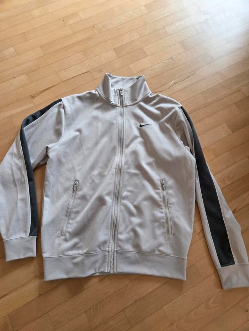 Nike Track Jacket — Beige, Size S